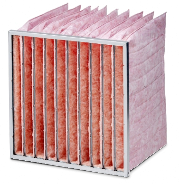 Taschenfilter Glasfaser - Güteklasse F7 - 592 x 287 x 600 mm