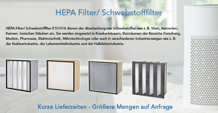 Filtermatten für Filterlüfter / Filterkassetten - Filterklasse G3
